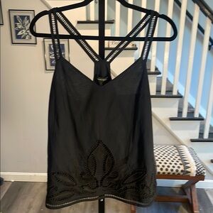 ⭐️ 5 items for $15 ⭐️ Bananna Republic Black Cotton Embroidered Strappy Tank
